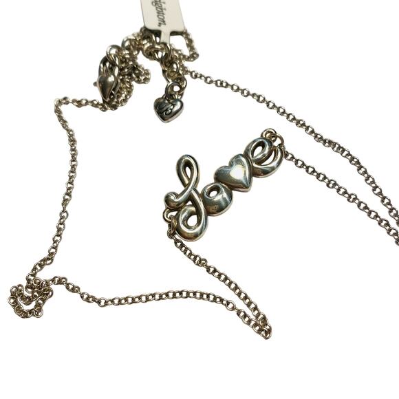 Brighton Necklace LOVE IS ALL YOU NEED silver chain NEW with tin & dust bag - Picture 4 of 8